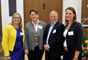 v.l. Fr. Wagner (GFFB), Fr. Freddy Krämer (Steigenberger Frankfurter Hof), Hr. Lotz (WISAG Facility Service Holding GmbH), Fr. Niehaus (Fraport AG)